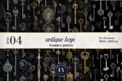 Antique Keys Pattern | Gothic Vintage Texture Product Image 1