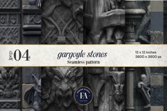 Gargoyle Stone Pattern | Gothic Architecture Texture Product Image 1