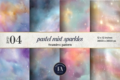 Pastel Mist Sparkle Digital Paper, Dreamy Galaxy Texture Product Image 1