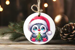 Christmas Penguins Sublimation PNG | Cute Kawaii Designs Product Image 4