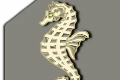 Sea Horse multilayer Svg/3d layered Horse/Paper/Laser Cut Product Image 3