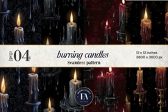 Gothic Candle Pattern | Dark Burning Candles Texture Product Image 1