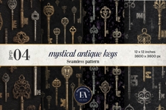Antique Keys Pattern | Gothic Vintage Texture Product Image 1