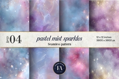 Pastel Mist Sparkle Digital Paper, Dreamy Galaxy Texture Product Image 1