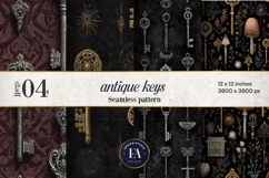 Antique Keys Pattern | Gothic Vintage Texture Product Image 1