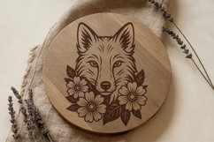 Floral Fox SVG Bundle | 33 Flower Monoline Fox Cut Files Product Image 14