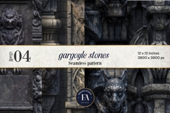 Gargoyle Stone Pattern | Gothic Architecture Texture Product Image 1