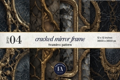 Cracked Mirror Frame Pattern | Black Gold Baroque Product Image 1