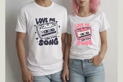 cassette retro, love me like a love song, svg and sublim Product Image 3