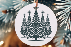 Christmas Pine Tree SVG, Forest Group Holiday Cutting File Product Image 2