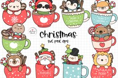 Christmas mug svg, Christmas animal svg Product Image 1