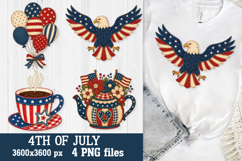 4th of July Patchwork Patriotic PNG Designs Product Image 3