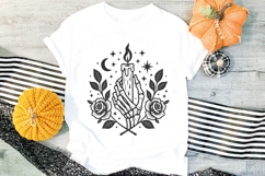 Skeleton Hand Candle SVG Cut File | Halloween PNG Clipart Product Image 3