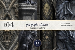 Gargoyle Stone Pattern | Gothic Architecture Texture Product Image 1