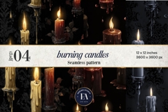 Gothic Candle Pattern | Dark Burning Candles Texture Product Image 1