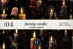 Gothic Candle Pattern | Dark Burning Candles Texture Product Image 1