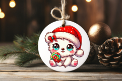 Christmas Polar Bear Sublimation PNG | Cute Kawaii Designs Product Image 4