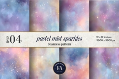 Pastel Mist Sparkle Digital Paper, Dreamy Galaxy Texture Product Image 1