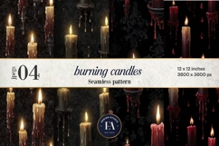 Gothic Candle Pattern | Dark Burning Candles Texture Product Image 1