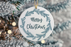 Minimalist Christmas Wreath with Pine Branches and Berries Product Image 3