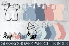 3D Baby Shower SVG | Layered Papercut SVG Product Image 3