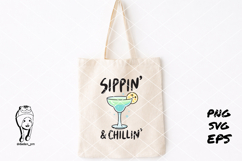Sippin' &amp; Chillin' Cocktail cute svg Product Image 3