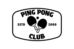 Table Tennis Ping Pong Club Logo Vector with Paddles Product Image 2