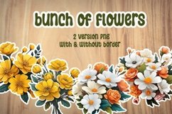 Bunch of flowers, flowers Sticker printable png Product Image 1