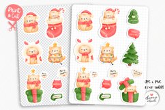 Christmas cat sticker, Meowy Christmas sticker Product Image 1