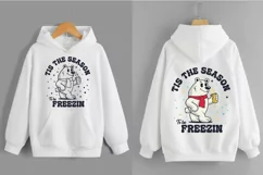 Retro Bear,Tis the season to bee freezin , svg & sublimation Product Image 3