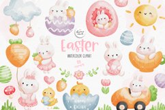 Easter Clipart, Easter Rabbit Clipart, Rabbit Clipart Product Image 1