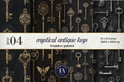 Antique Keys Pattern | Gothic Vintage Texture Product Image 1