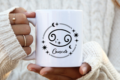 Cancer Zodiac Sign SVG. Horoscope Keychain Laser Cut File. Product Image 2