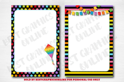 Rainbow Printable Note Paper Bundle, Rainbow Writing Papers Product Image 3
