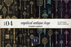 Antique Keys Pattern | Gothic Vintage Texture Product Image 1