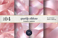 Sparkly Ribbon Texture | Pink Sheer Ribbon Pattern Product Image 1