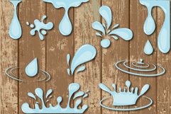21 liquid drops and splashes clipart Product Image 2