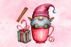 Watercolor Christmas Gnome Clipart Product Image 3