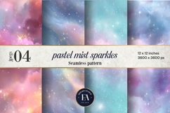 Pastel Mist Sparkle Digital Paper, Dreamy Galaxy Texture Product Image 1