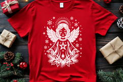 Christmas Angel SVG | Vintage Angel with Star and Snowflakes Product Image 2