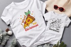 Pizza christmas, i want pizza for christmas svg and sblim Product Image 2