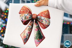 Gingerbread Coquette Bow Christmas PNG Product Image 1