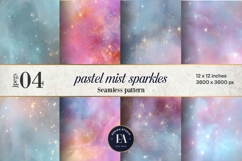 Pastel Mist Sparkle Digital Paper, Dreamy Galaxy Texture Product Image 1
