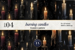 Gothic Candle Pattern | Dark Burning Candles Texture Product Image 1