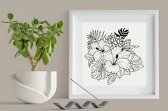 Tropical Flower Svg Hibiscus and Tropical Leaves Svg Product Image 5