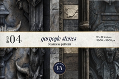 Gargoyle Stone Pattern | Gothic Architecture Texture Product Image 1
