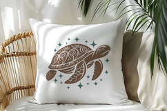Ornamental Sea Turtle SVG. Tribal Turtle Mandala PNG clipart Product Image 3