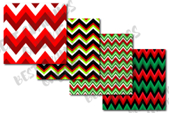 Chevron digital paper Zigzag paper digital Christmas Product Image 3