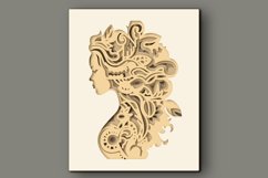 Women Dxf file/Laser cut wall art/Cut template vector file