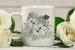 Tropical Flower Svg Hibiscus and Tropical Leaves Svg Product Image 6